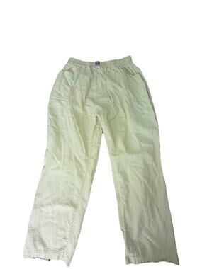 Stay Real Women’s Cotton Linen Cropped Lounge Retreat Yoga Mint Green Sz 3x E35